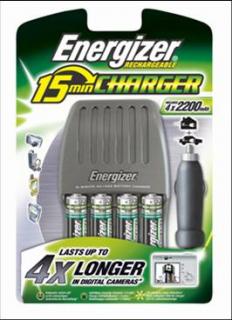 15Minute Charger + 4 AA 2200 mAh and CA