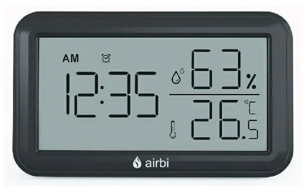 Pokojový teploměr a vlhkoměr Airbi Indoor - černý