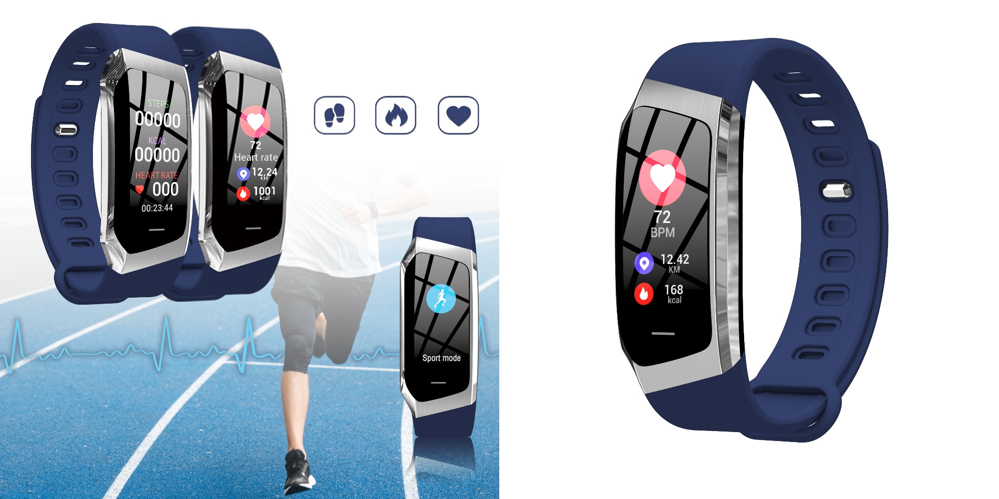 Fitness náramek s měřením tepové frekvence GARNI Q-111HR