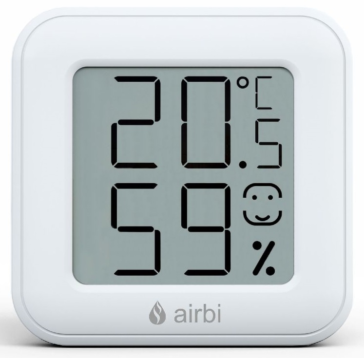 Pokojový teploměr a vlhkoměr Airbi SMILE - bílý