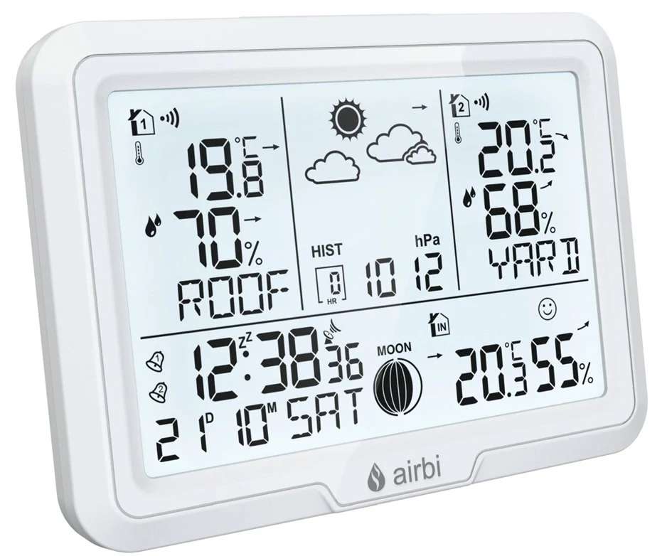 Domácí meteostanice se 2 bezdrátovými čidly Airbi DUO