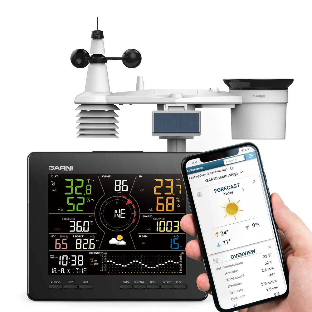 Wi-Fi meteostanice s 24hod /7denní předpovědí Garni 2060 Arcus