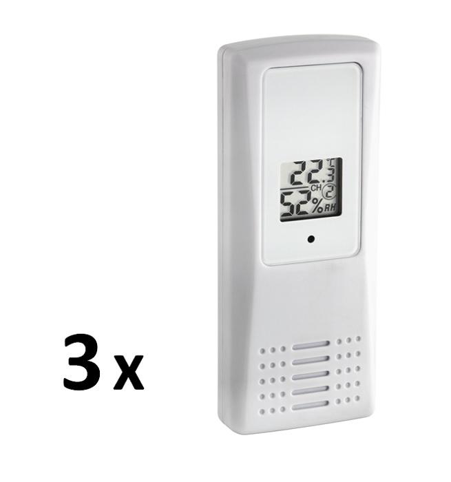 Teploměr a vlhkoměr s 3 bezdrátovými senzory KLIMA-MONITOR TFA 30.3054.10