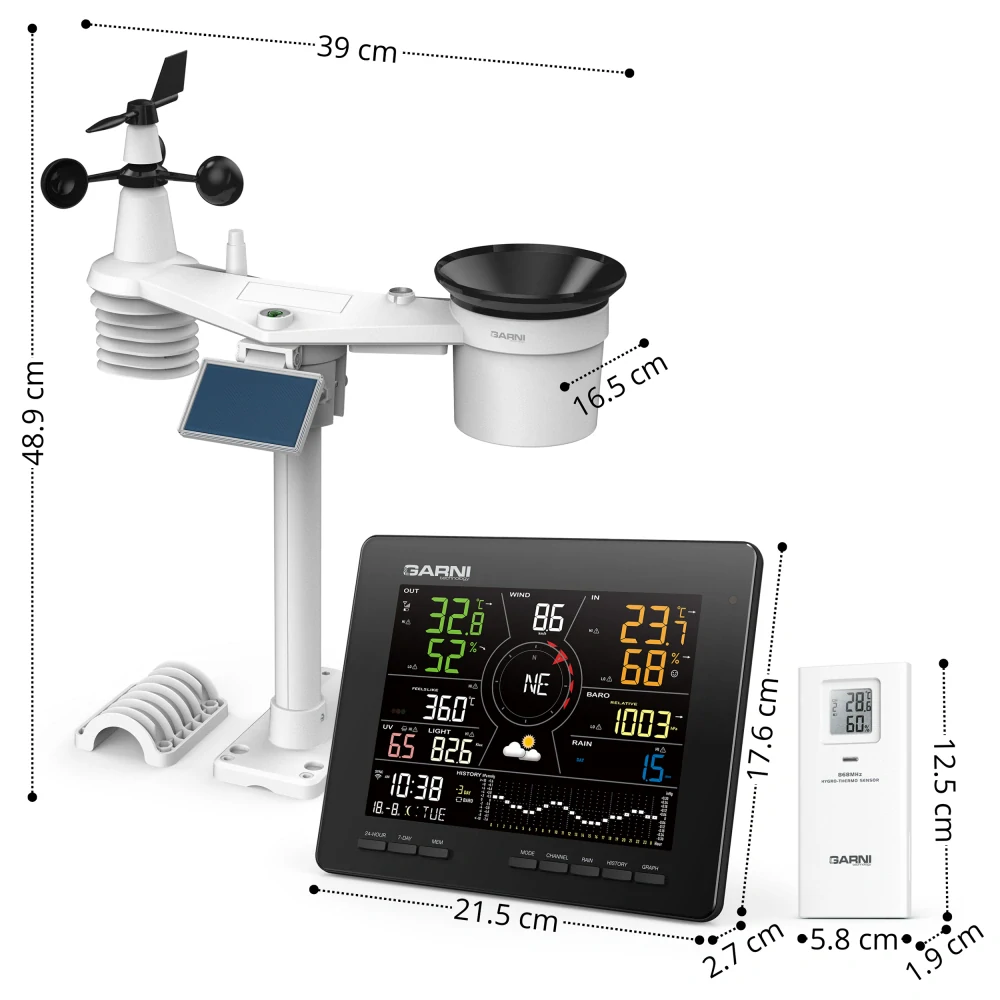 Wi-Fi meteostanice s 24hod /7denní předpovědí Garni 2060 Arcus