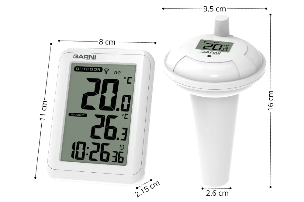 Digitální teploměr s bazénovým čidlem GARNI 245P