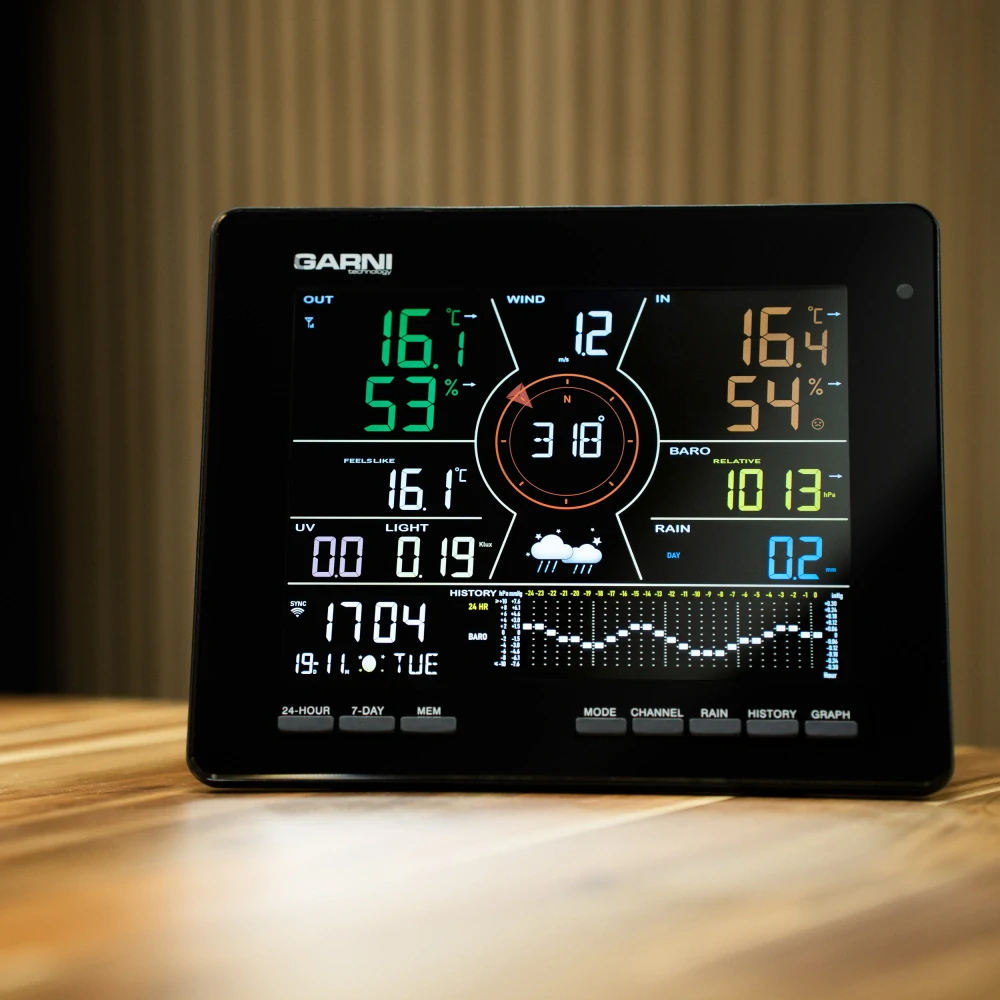 Wi-Fi meteostanice s 24hod /7denní předpovědí Garni 2060 Arcus