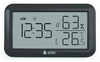 Pokojový teploměr a vlhkoměr Airbi Indoor - černý